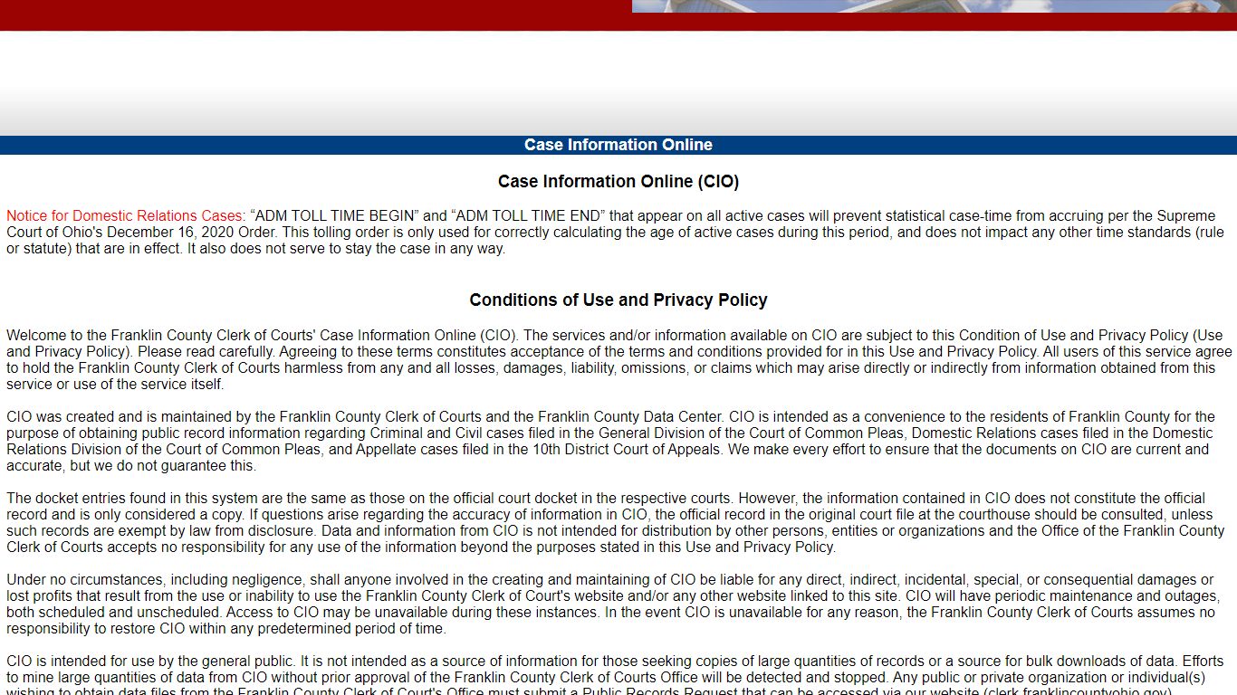 Case Information Online - fcdcfcjs.co.franklin.oh.us